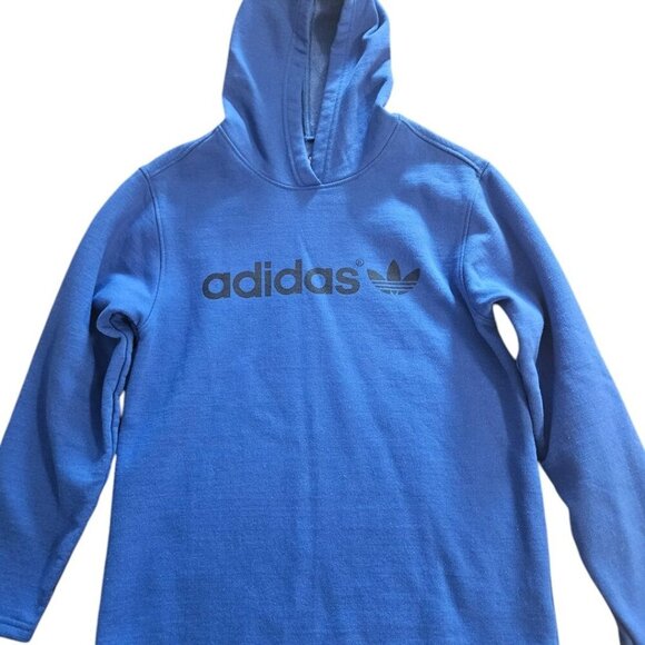 Boys Adidas Blue Hoodie Size Small Fits like a Med - Picture 1 of 2